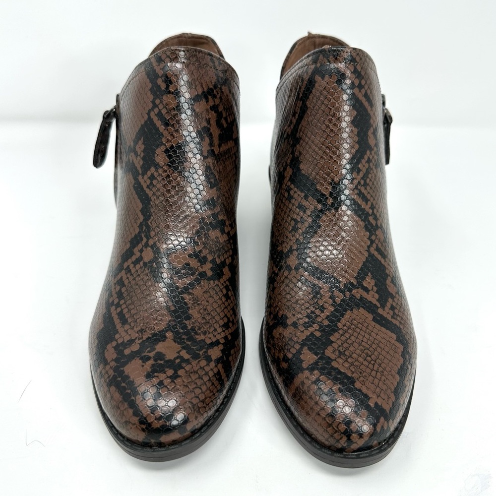 SO Angelfish Women's Brown Snake Ankle Boots - Picture 7 of 15
